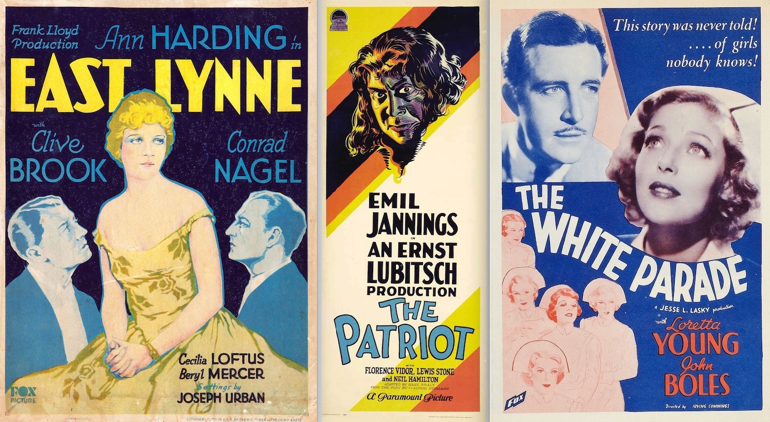 Movies, VHS Culture and Hard-To-Find Gems - East Lynne The Patriot The White Parade