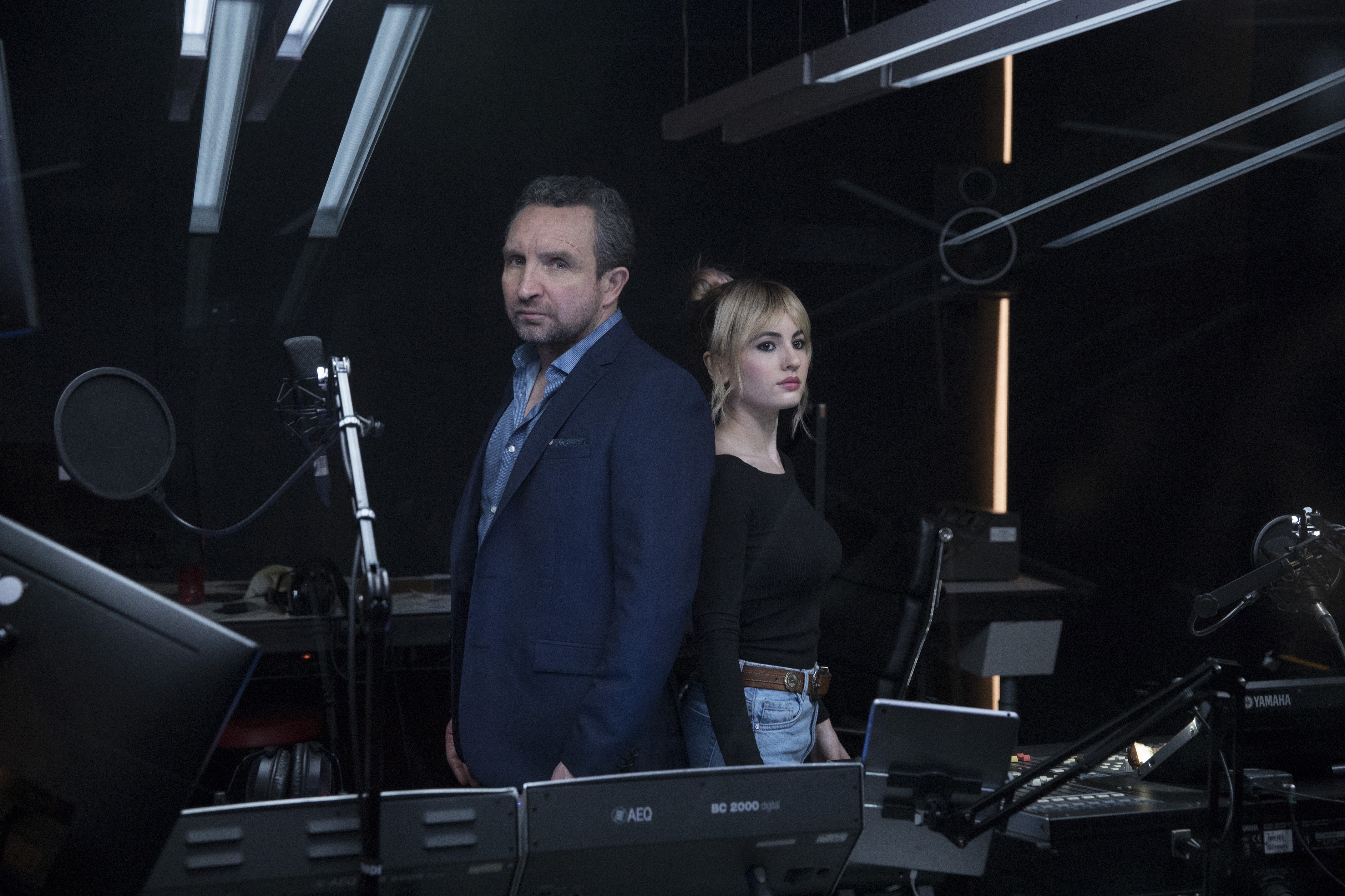 Eddie Marsan and Ivana Baquero in Feedback