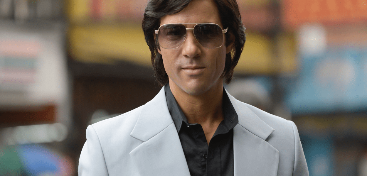 Tahar Rahim as Charles Sobhraj in The Serpent on Netflix