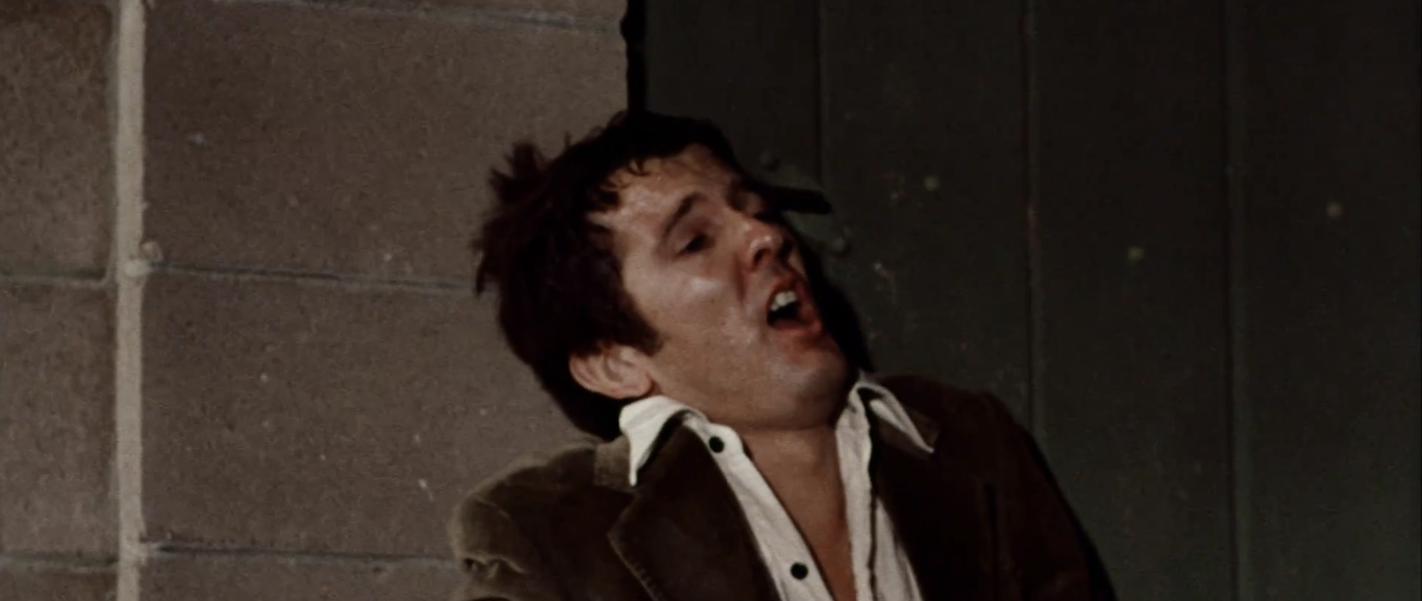 Walter Hill as Stabbing Victim in Prologue in Messiah of Evil