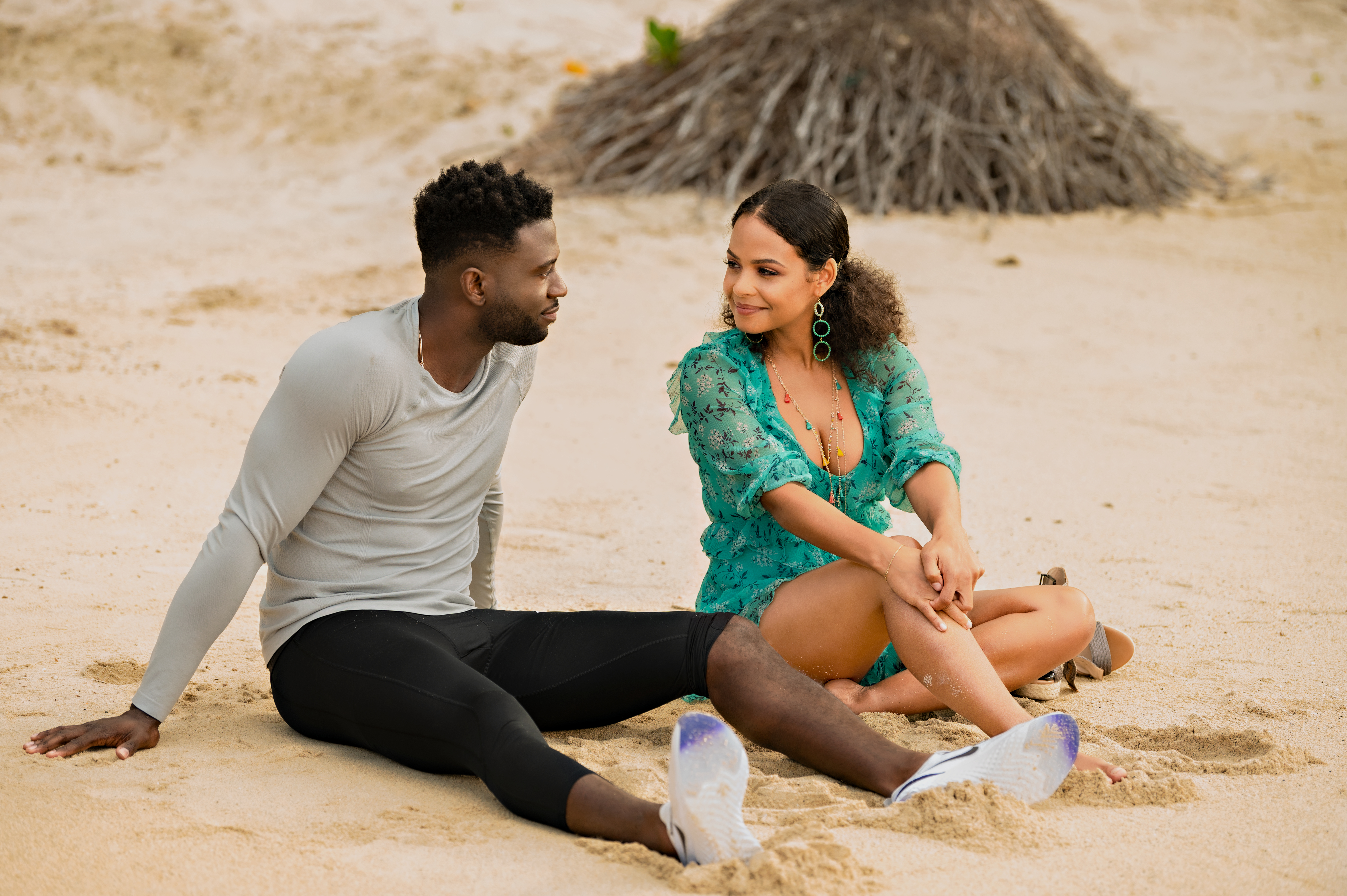 Resort to Love Cast on Netflix - Christina Milian and Sinqua Walls