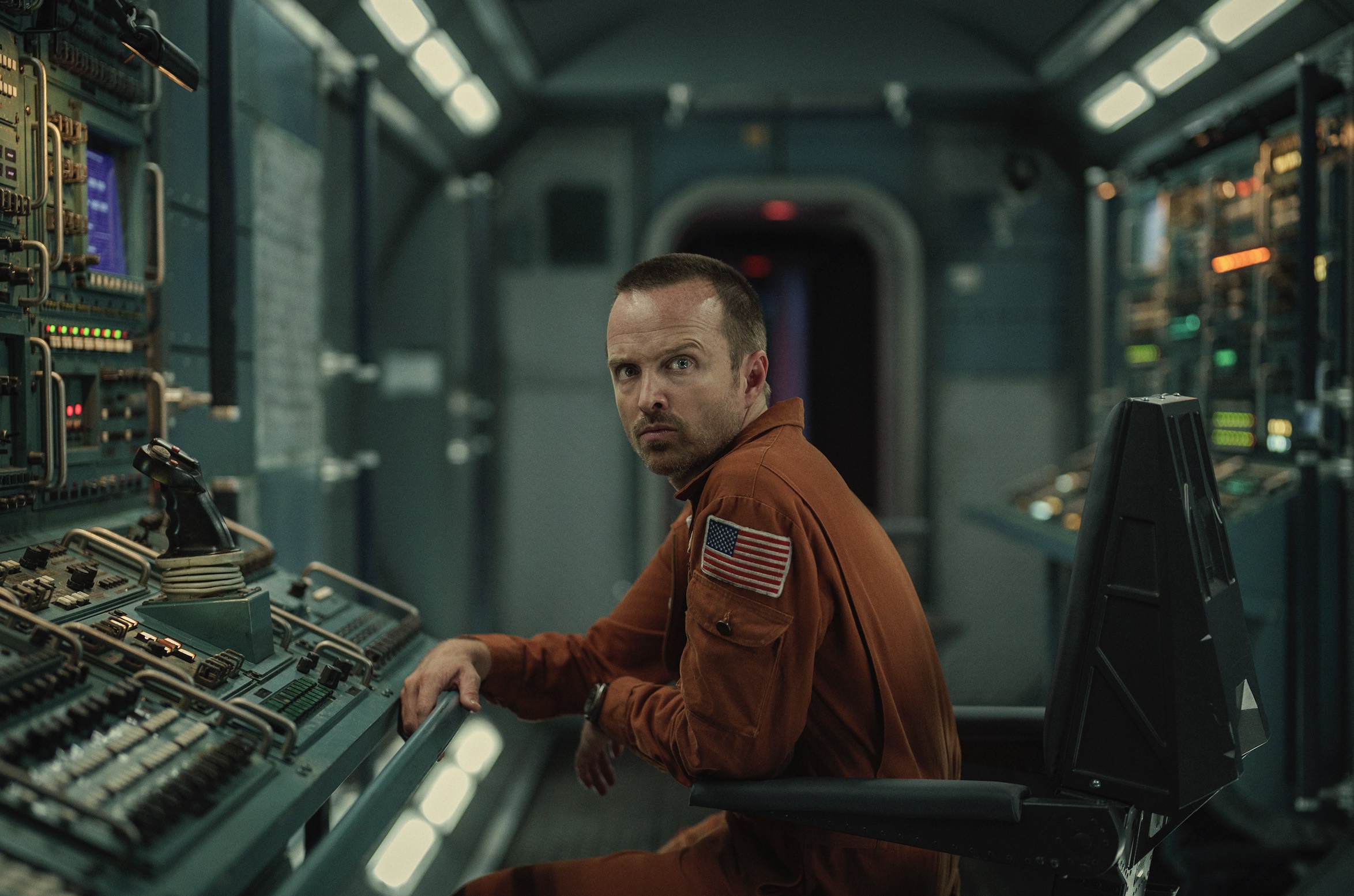 Black Mirror Cast on Netflix - Aaron Paul as Cliff Stanfield ("Beyond the Sea")