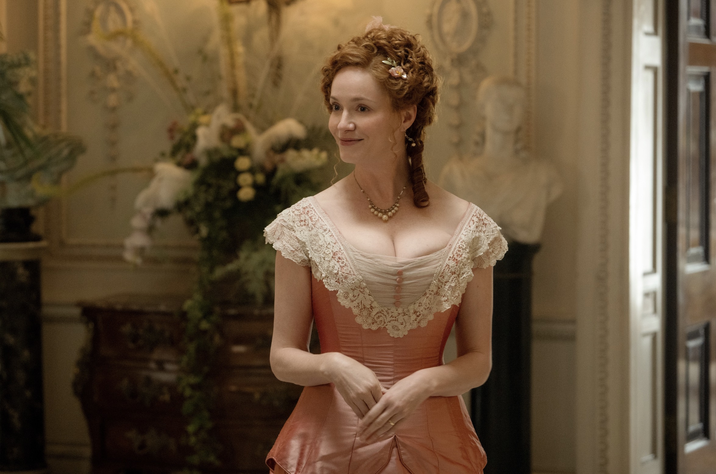 The Buccaneers Cast on Apple TV+ - Christina Hendricks as Mrs. St. George