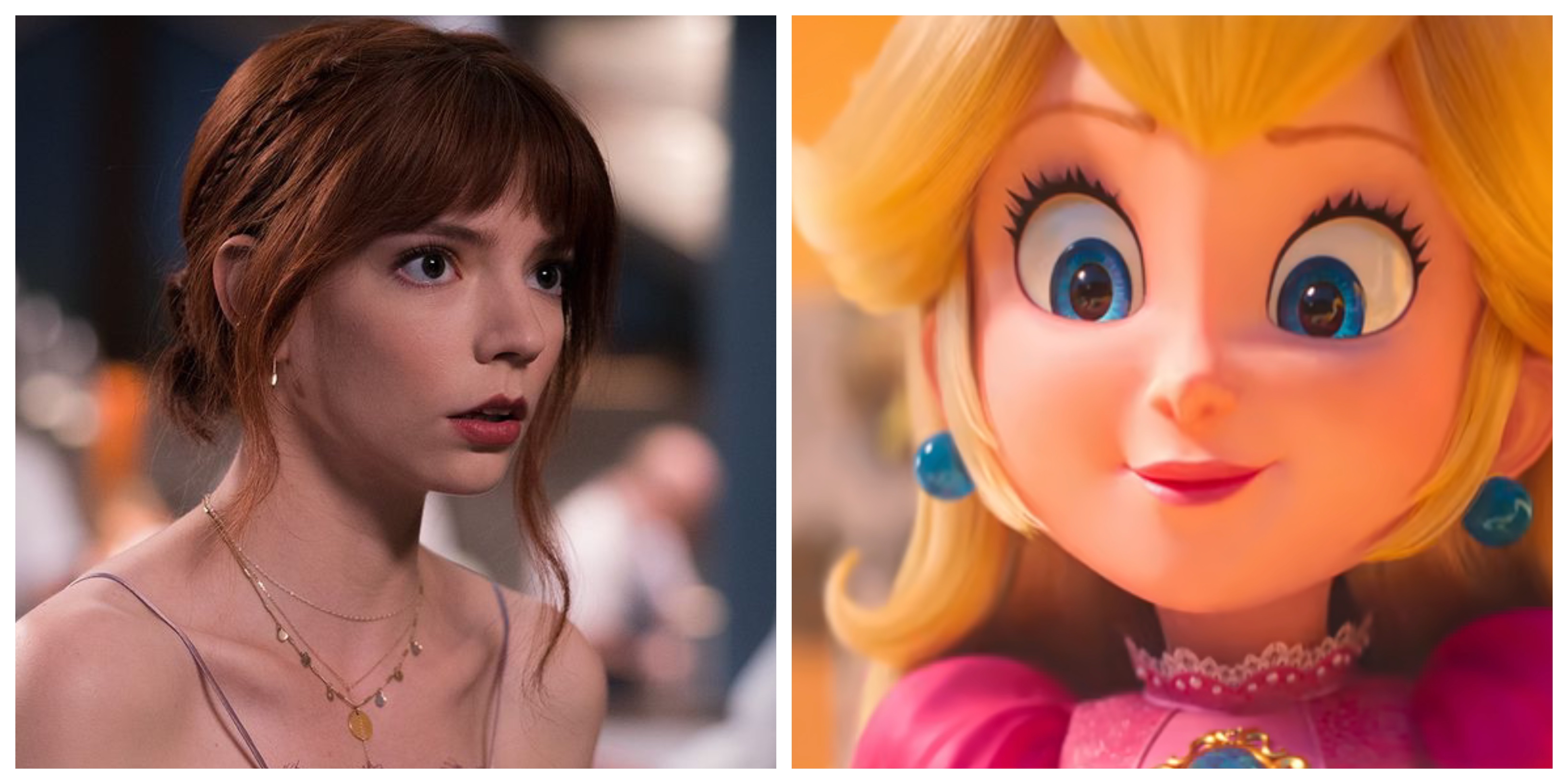 The Super Mario Bros. Movie Cast on Netflix - Anya Taylor-Joy as Princess Peach (Voice)