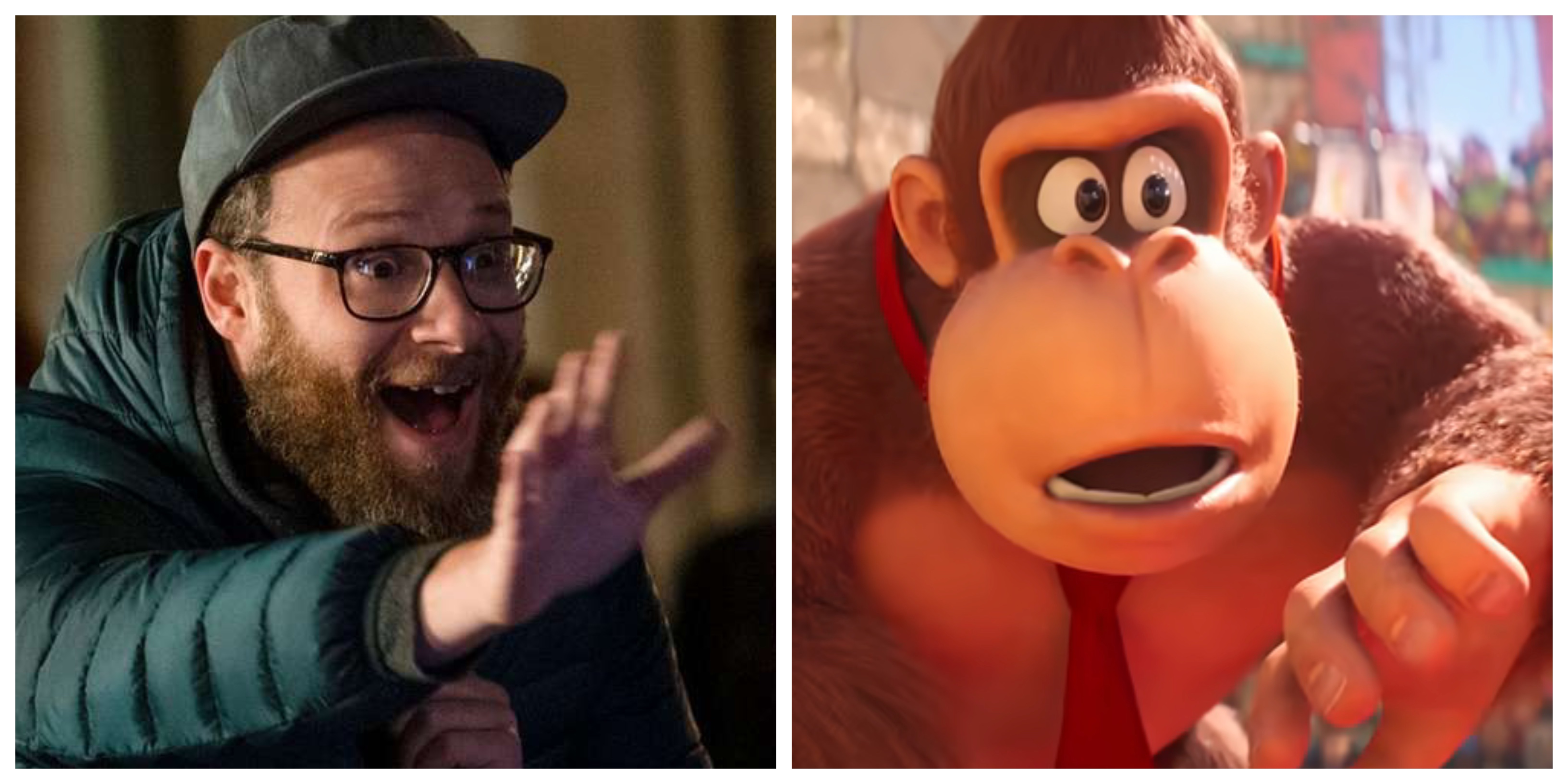 The Super Mario Bros. Movie Cast on Netflix - Seth Rogen as Donkey Kong (Voice)