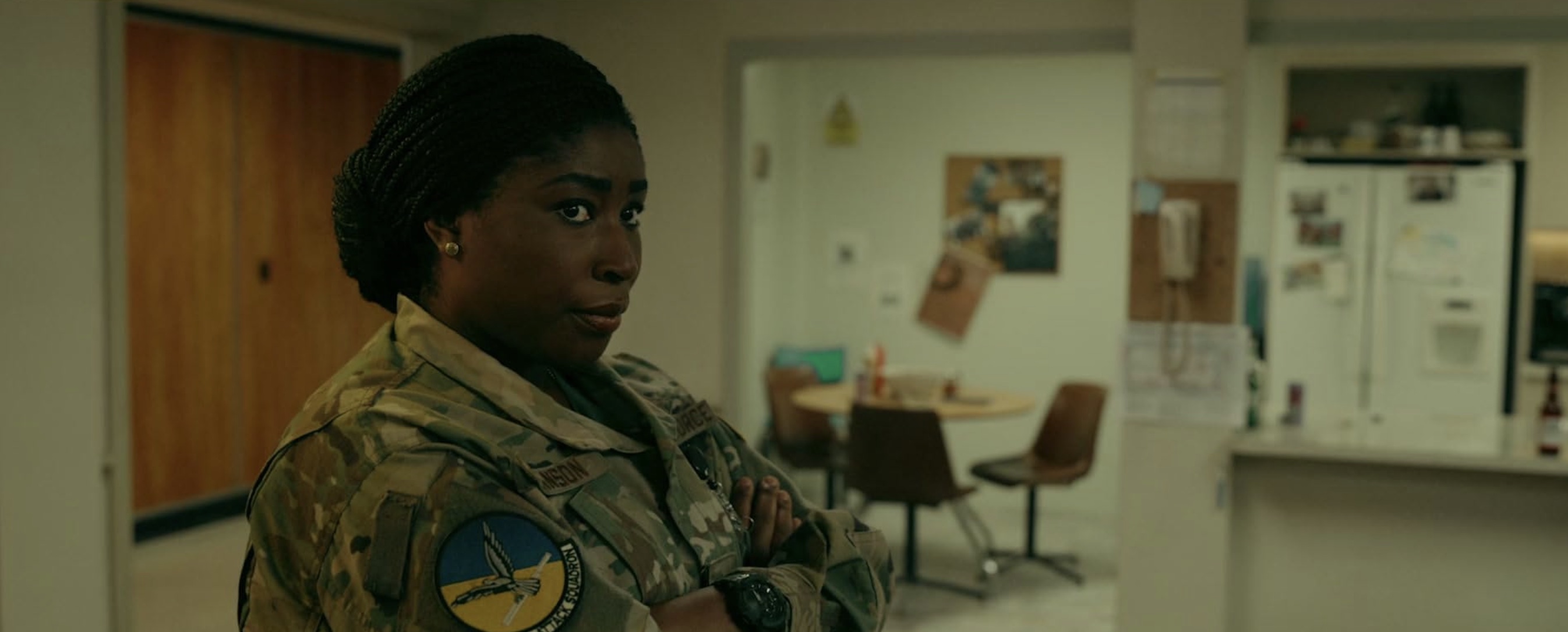 Land of Bad Cast on Netflix - Chika Ikogwe as Staff Sgt. Nia Branson