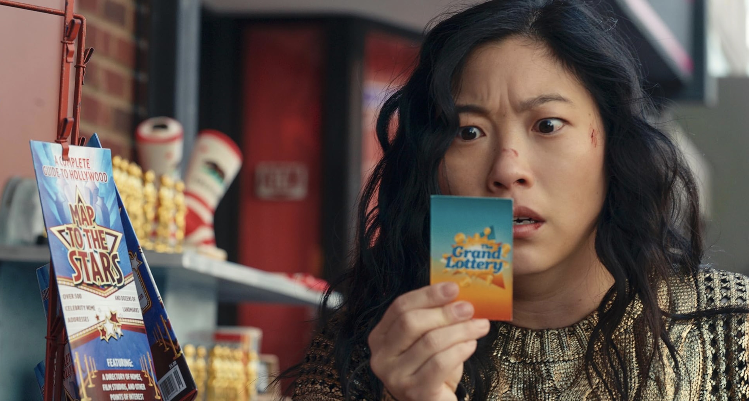 Jackpot Cast on Amazon - Awkwafina as Katie