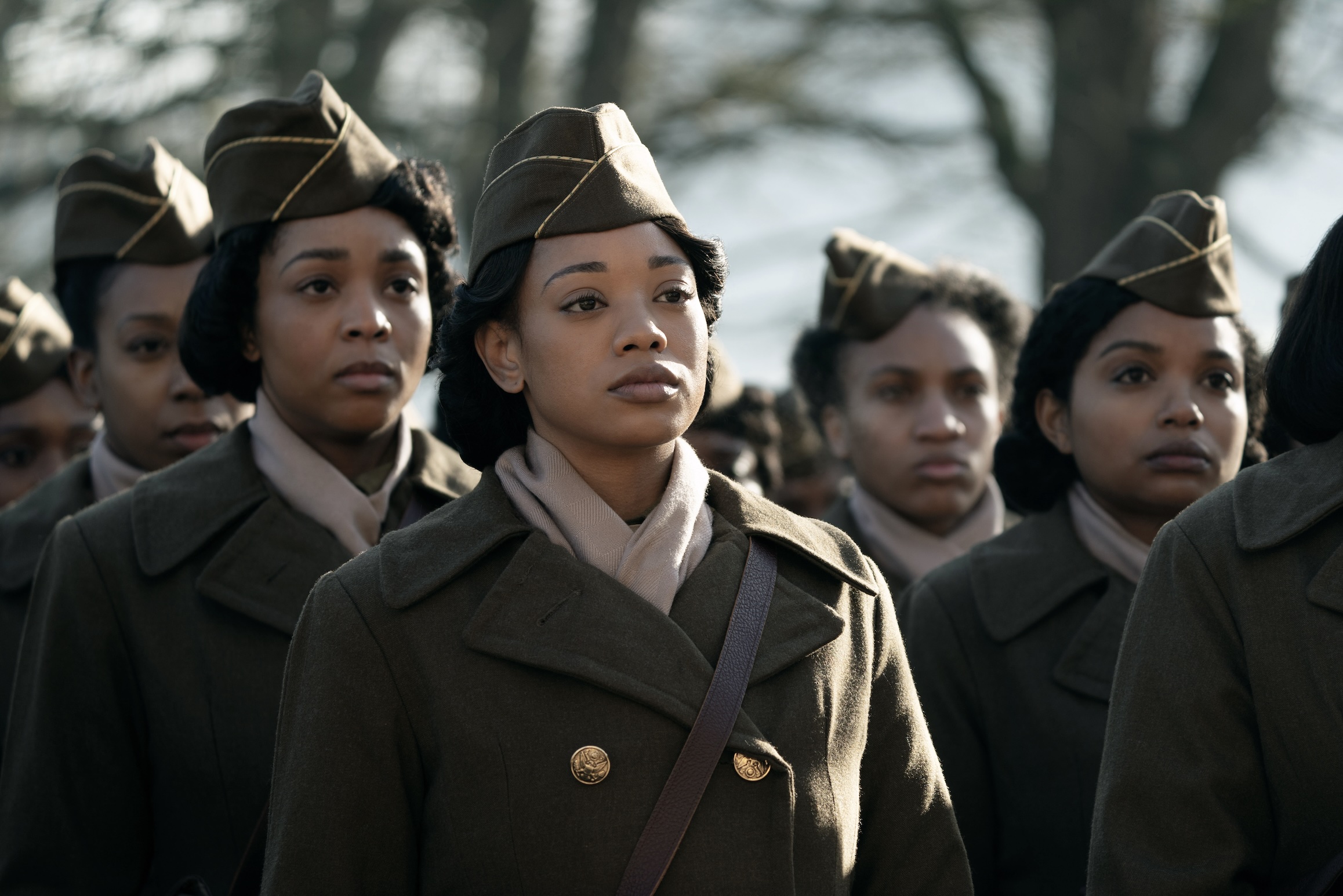 The Six Triple Eight Cast on Netflix - Kylie Jefferson as Bernice Baker