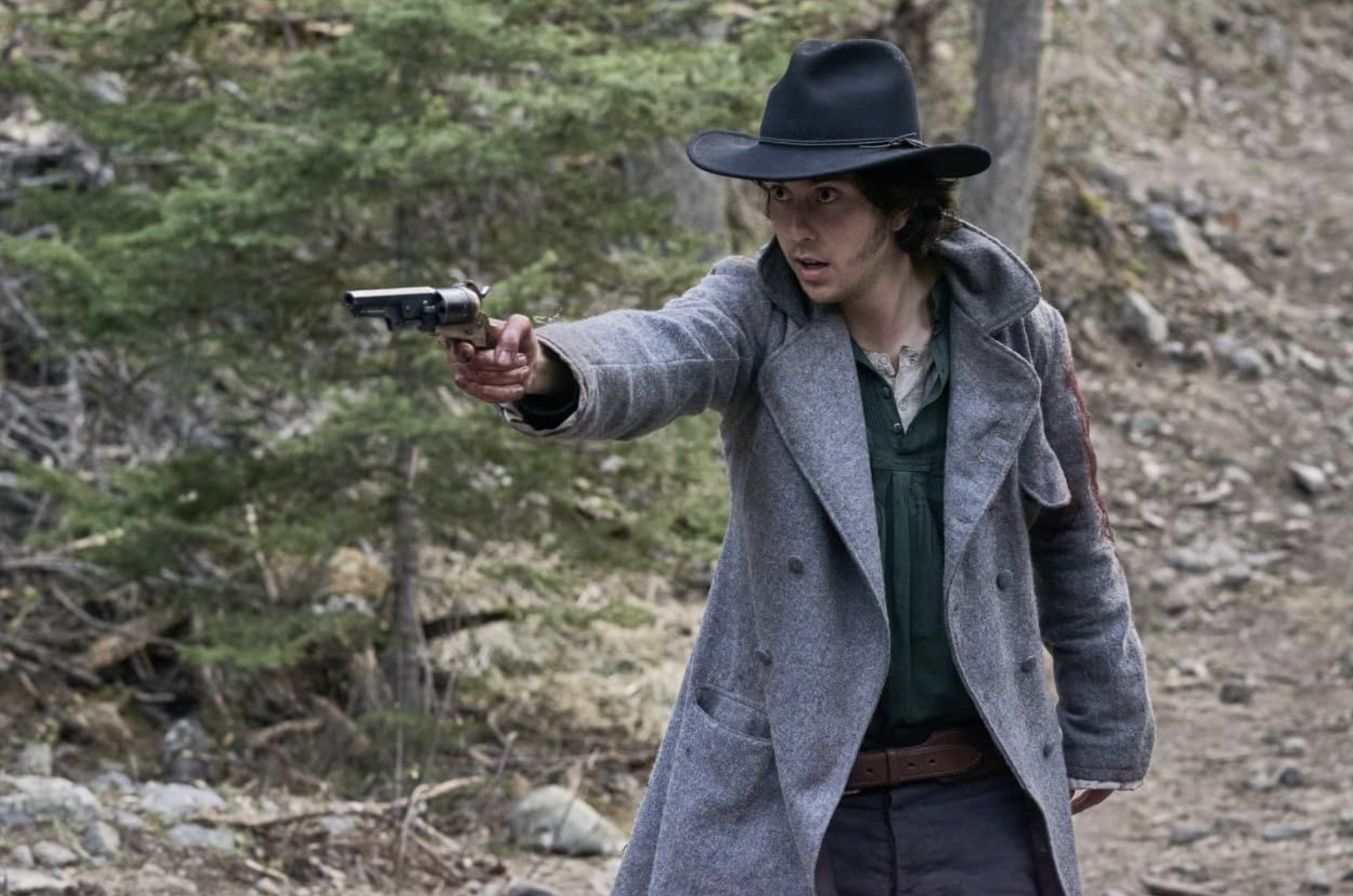 Murder at Yellowstone City Cast on Netflix - Nat Wolff as Jimmy Abrose Jr.