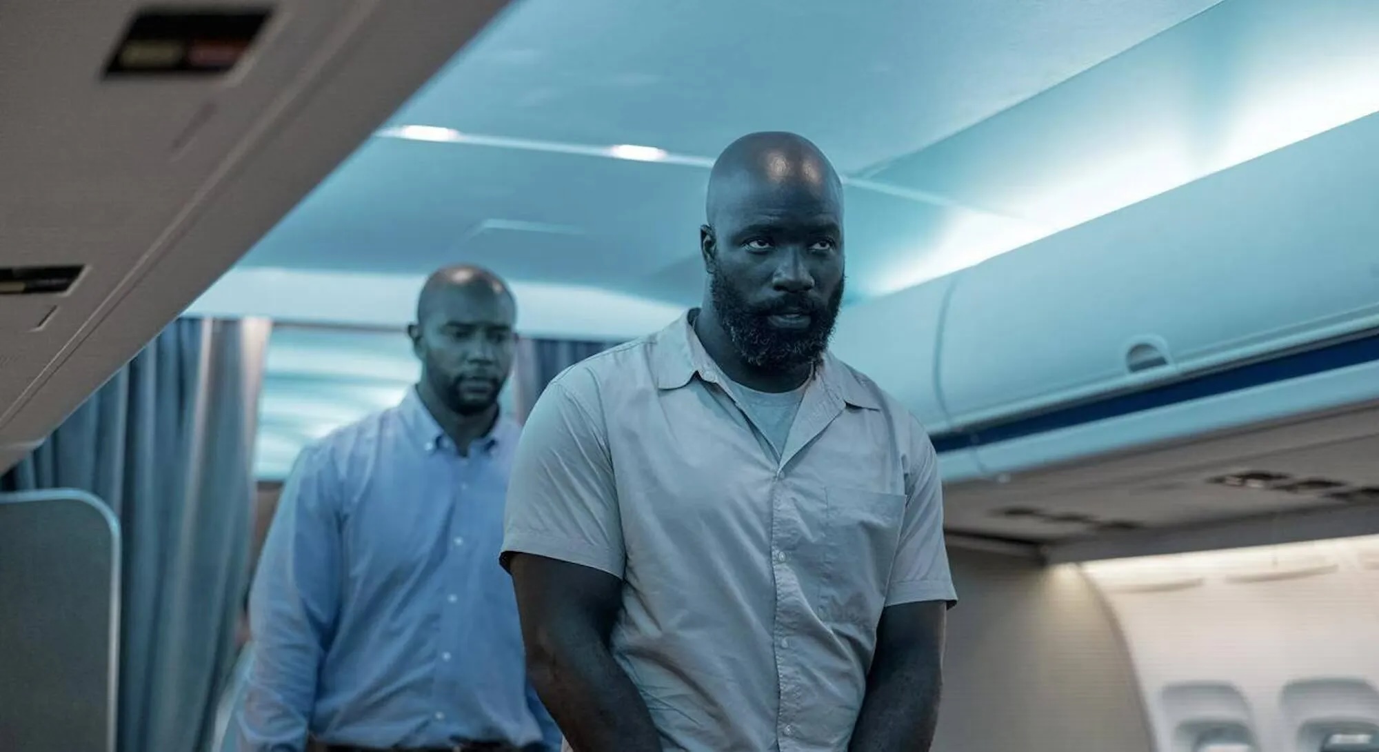 Plane Cast on Netflix - Mike Colter as Louis Gaspare